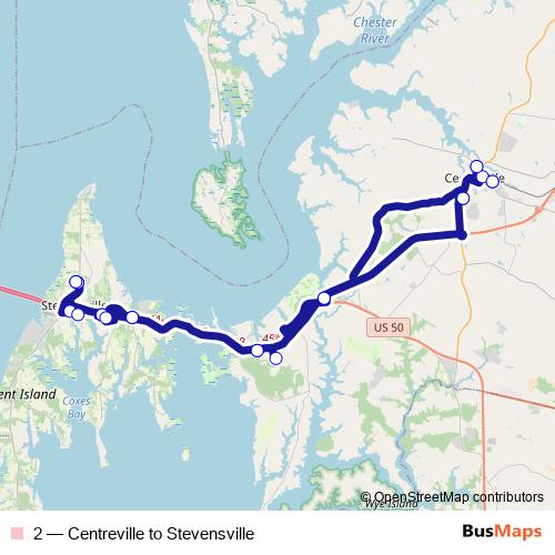2 bus Line Map