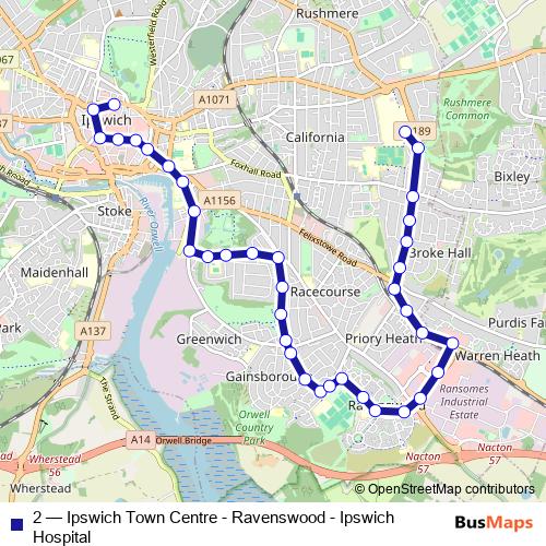2 bus Line Map