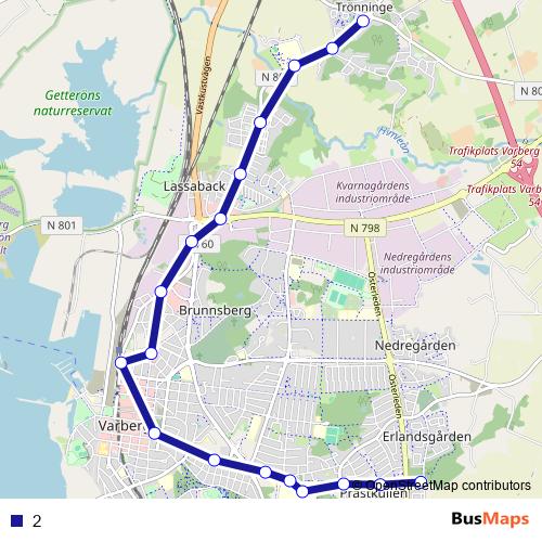 2 bus Line Map