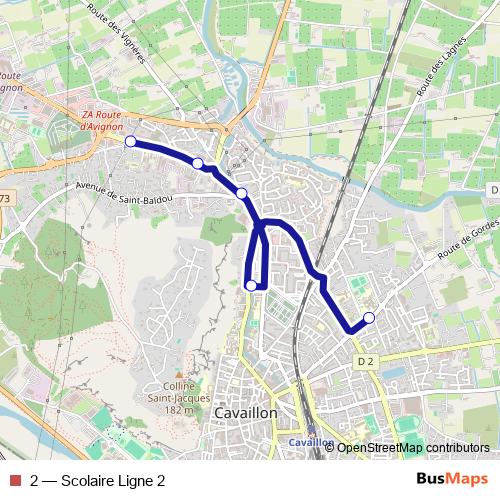 2 bus Line Map