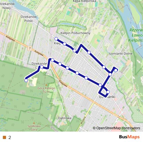 2 bus Line Map