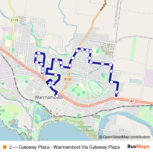 2 bus Line Map