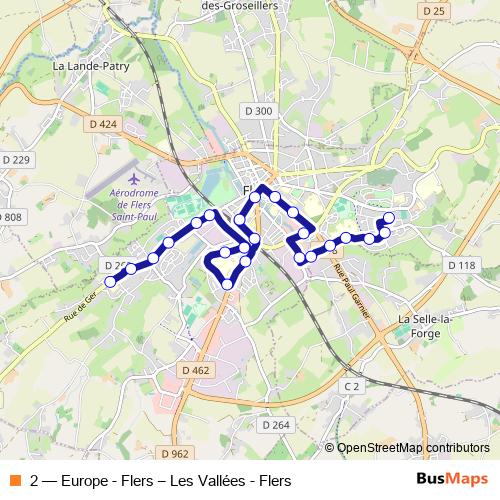 2 bus Line Map