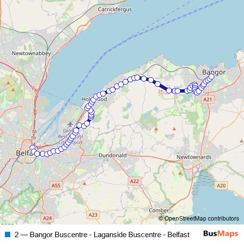 2 bus Line Map