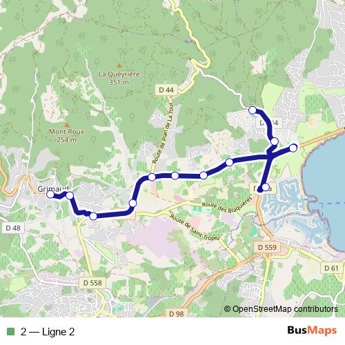 2 bus Line Map
