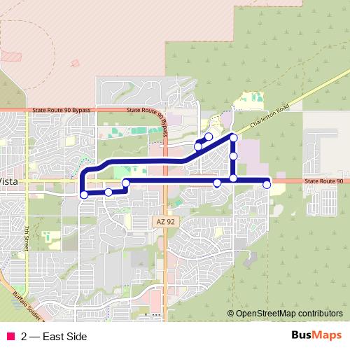 2 bus Line Map