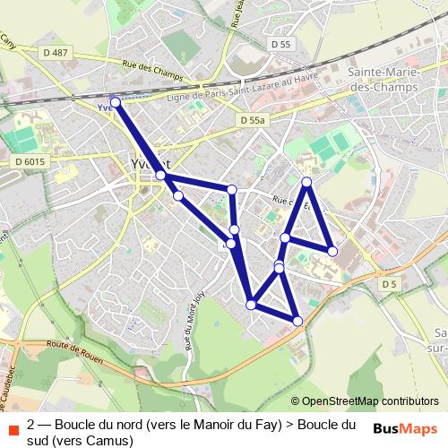 2 bus Line Map