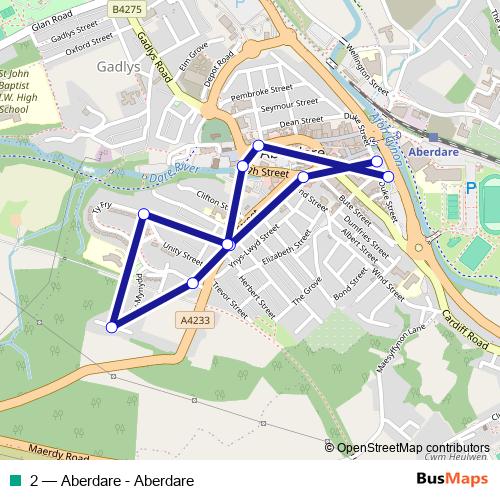 2 bus Line Map