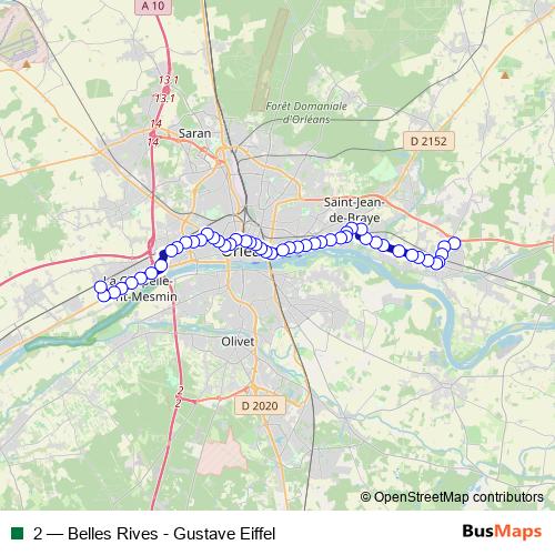 2 bus Line Map