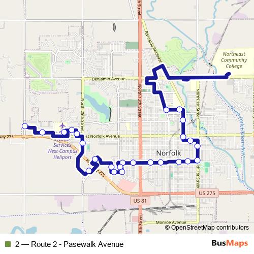 2 bus Line Map