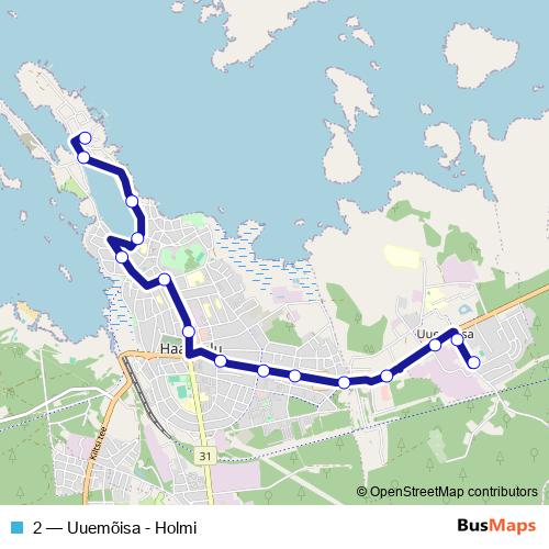 2 bus Line Map