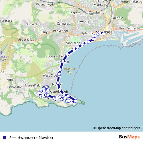 2 bus Line Map