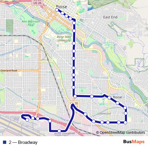 2 bus Line Map