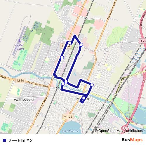 2 bus Line Map