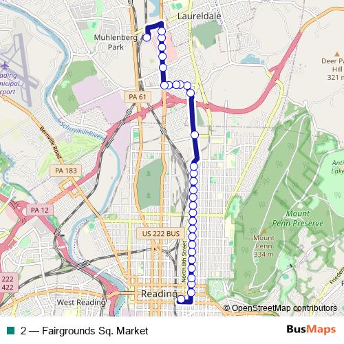 2 bus Line Map