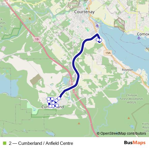 2 bus Line Map
