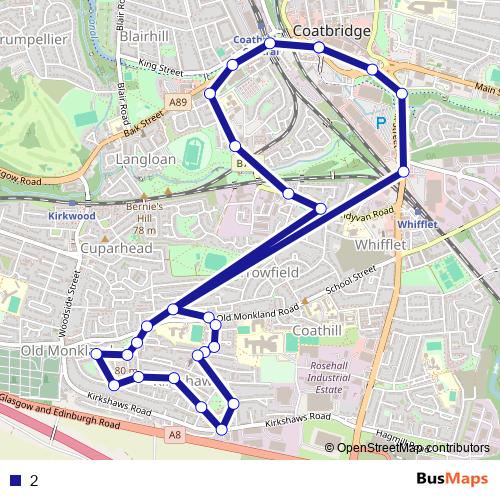 2 bus Line Map