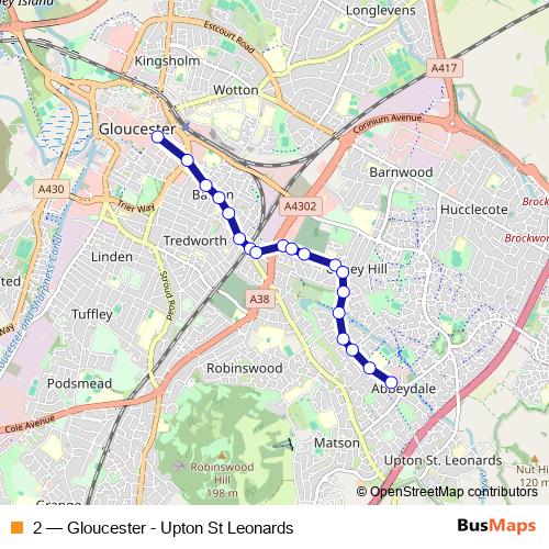 2 bus Line Map