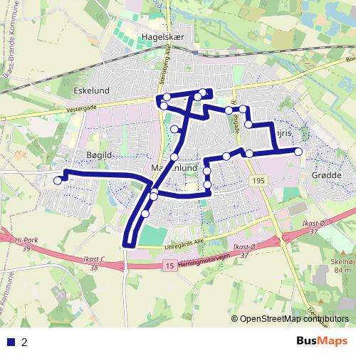 2 bus Line Map