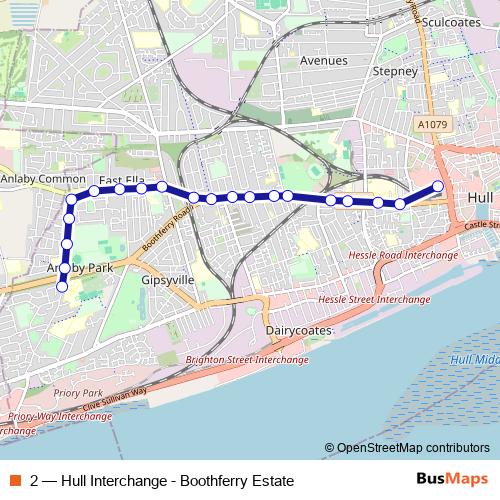 2 bus Line Map