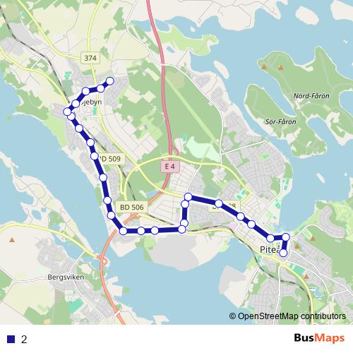 2 bus Line Map