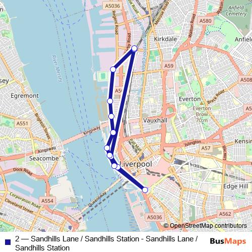 2 bus Line Map