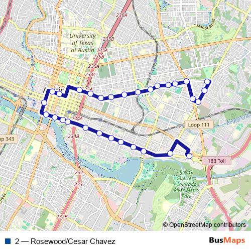 2 bus Line Map