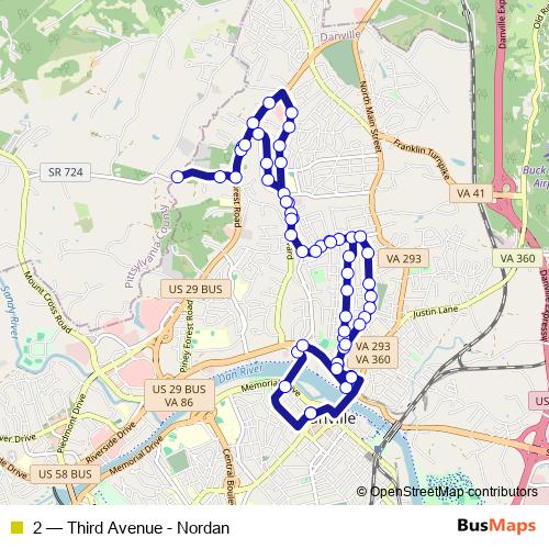 2 bus Line Map