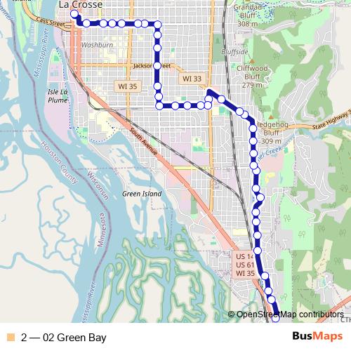 2 bus Line Map