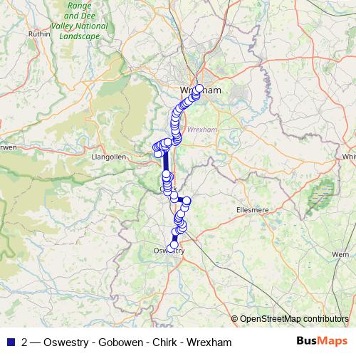 2 bus Line Map