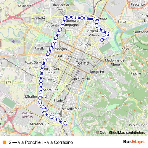 2 bus Line Map