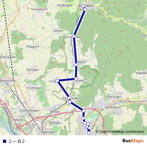 2 bus Line Map