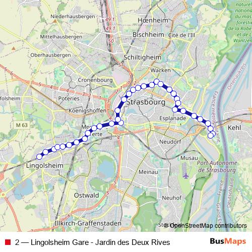 2 bus Line Map