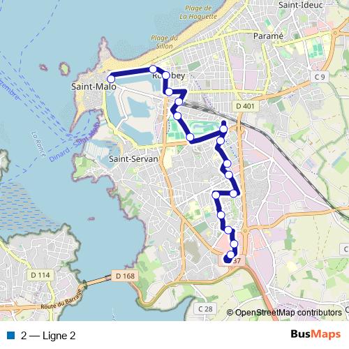 2 bus Line Map