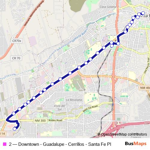 2 bus Line Map