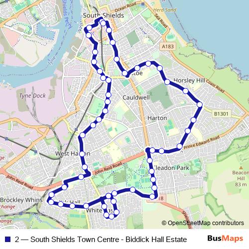 2 bus Line Map