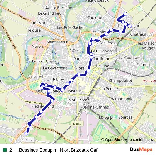 2 bus Line Map