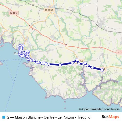 2 bus Line Map