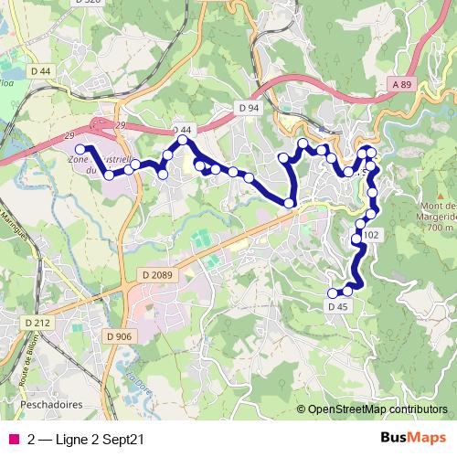 2 bus Line Map