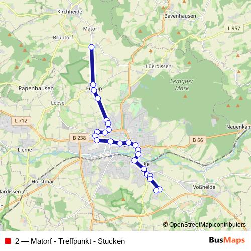2 bus Line Map
