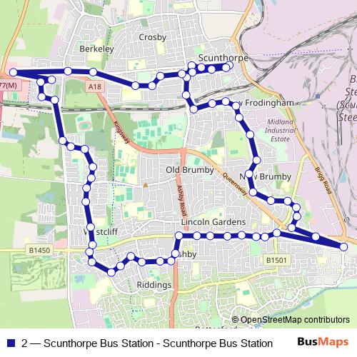 2 bus Line Map