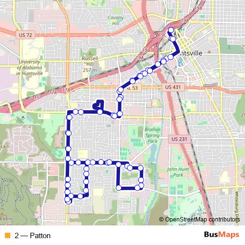 2 bus Line Map
