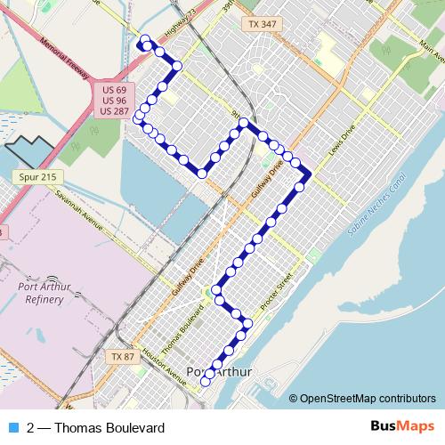 2 bus Line Map