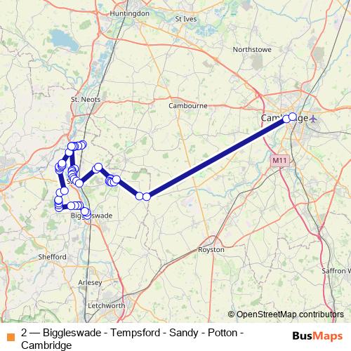 2 bus Line Map