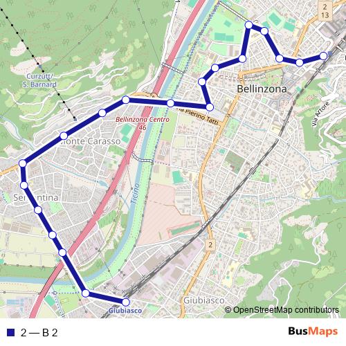 2 bus Line Map