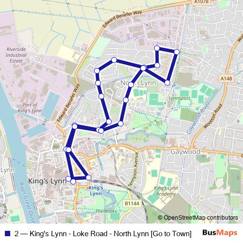 2 bus Line Map