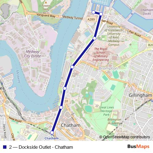 2 bus Line Map