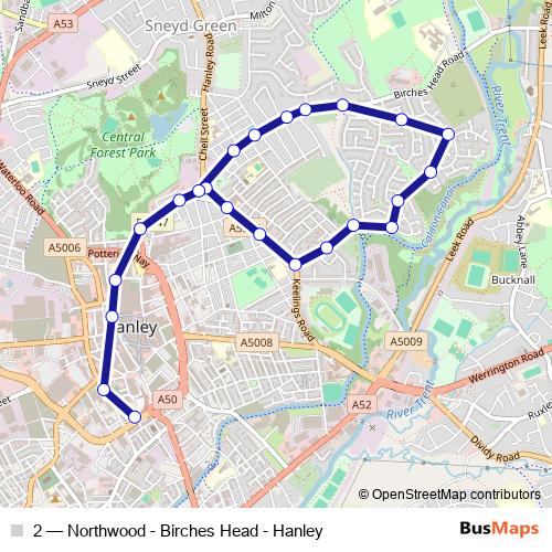 2 bus Line Map