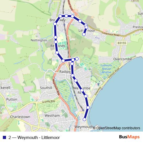 2 bus Line Map