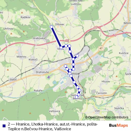 2 bus Line Map
